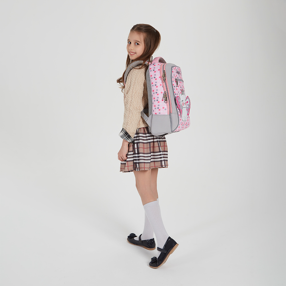 Котик с Крыльями Рюкзак шк.жесткий 39х30х15см, 2 отд., 3 карм., эрг.спинка, ручка, нашивка, вес<900г, арт.№ 254-003