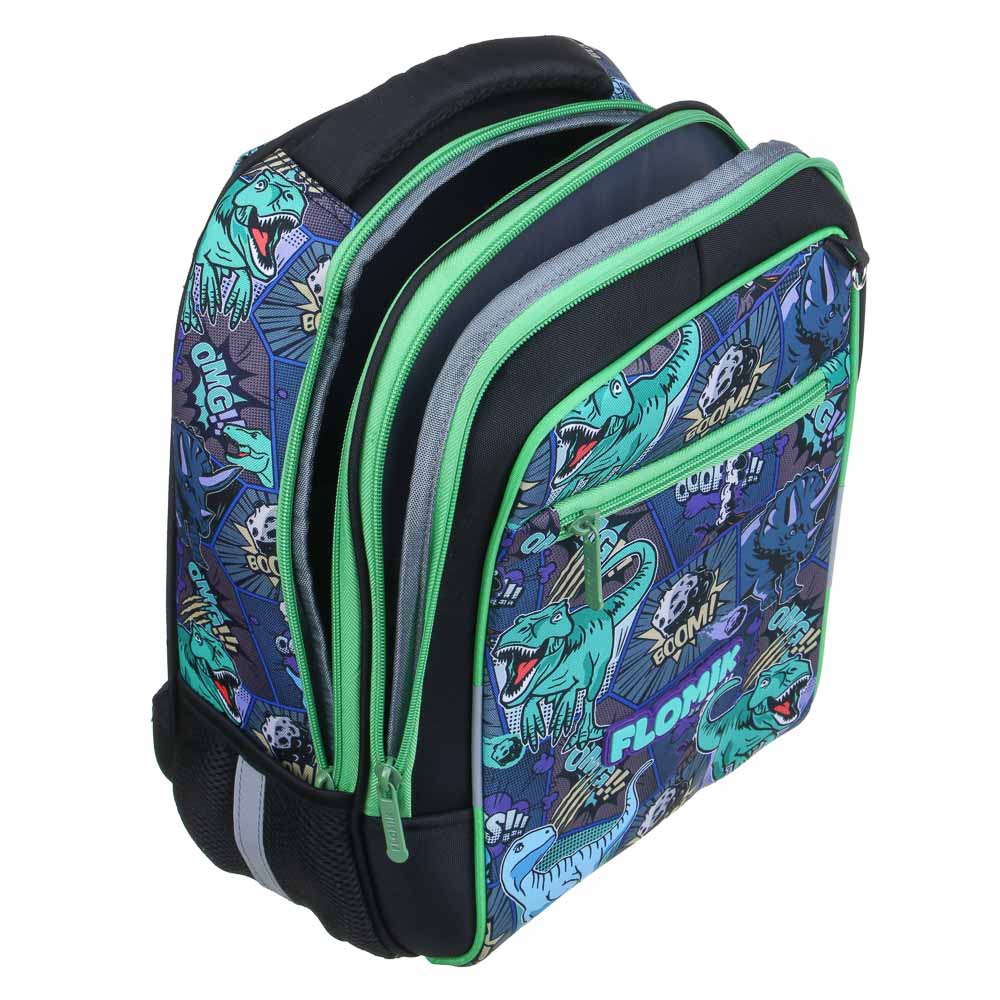 Древний мир Рюкзак школьный жесткий 39х30х15см, 2 отд., 3 карм., эрг.спинка, ручка, нашив., вес<900г, арт.№ 254-004