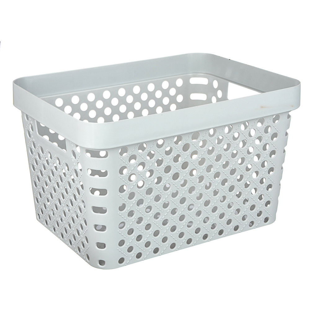 Корзина для хранения с крышкой 17л, 36,5х27,5х21,5см, пластик, 2 цвета, арт.№ 406-146