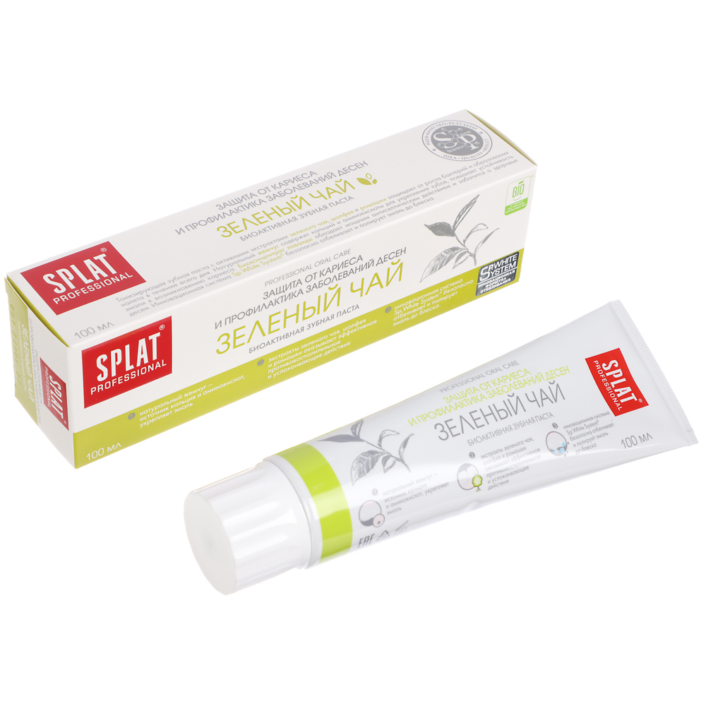 Зубная паста SPLAT Professional Зеленый чай, туба 100мл, арт.№ 981-100
