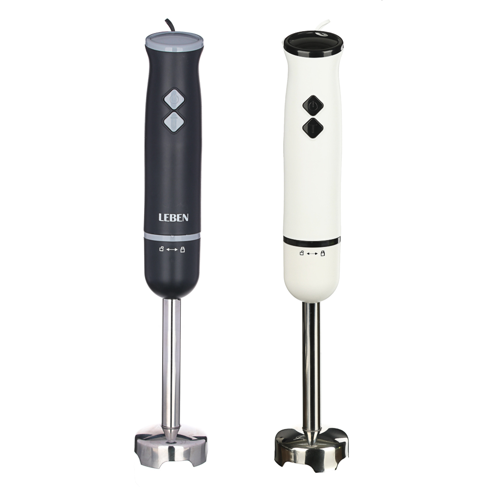 LEBEN Блендер погружной 200Вт, 2 скорости, лезвия нерж.сталь, металл. стержень, арт.№ 269-007