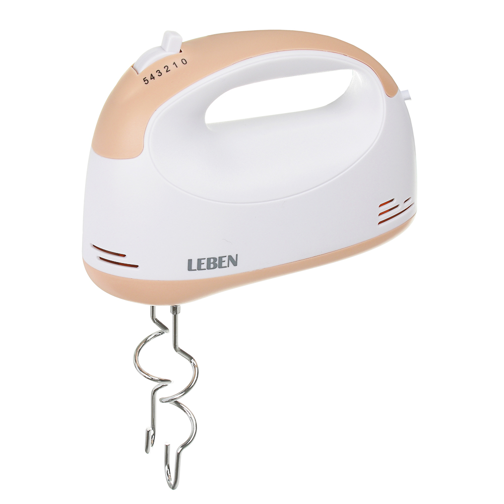 LEBEN Миксер кухонный 150Вт, 5 скоростей, 4 насадки на подставке, арт.№ 269-014