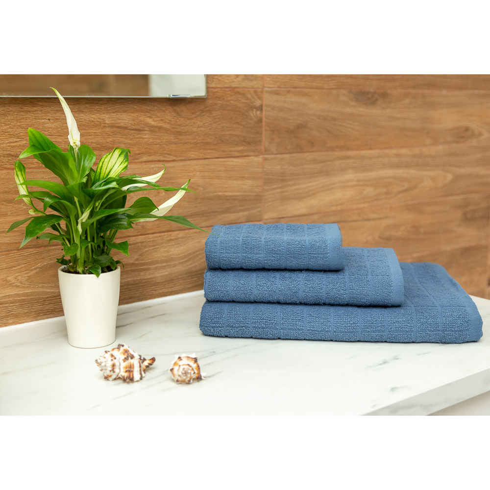 PROVANCE Линт Полотенце махровое, 100% хлопок, 30х70см, синий, арт.№ 484-034
