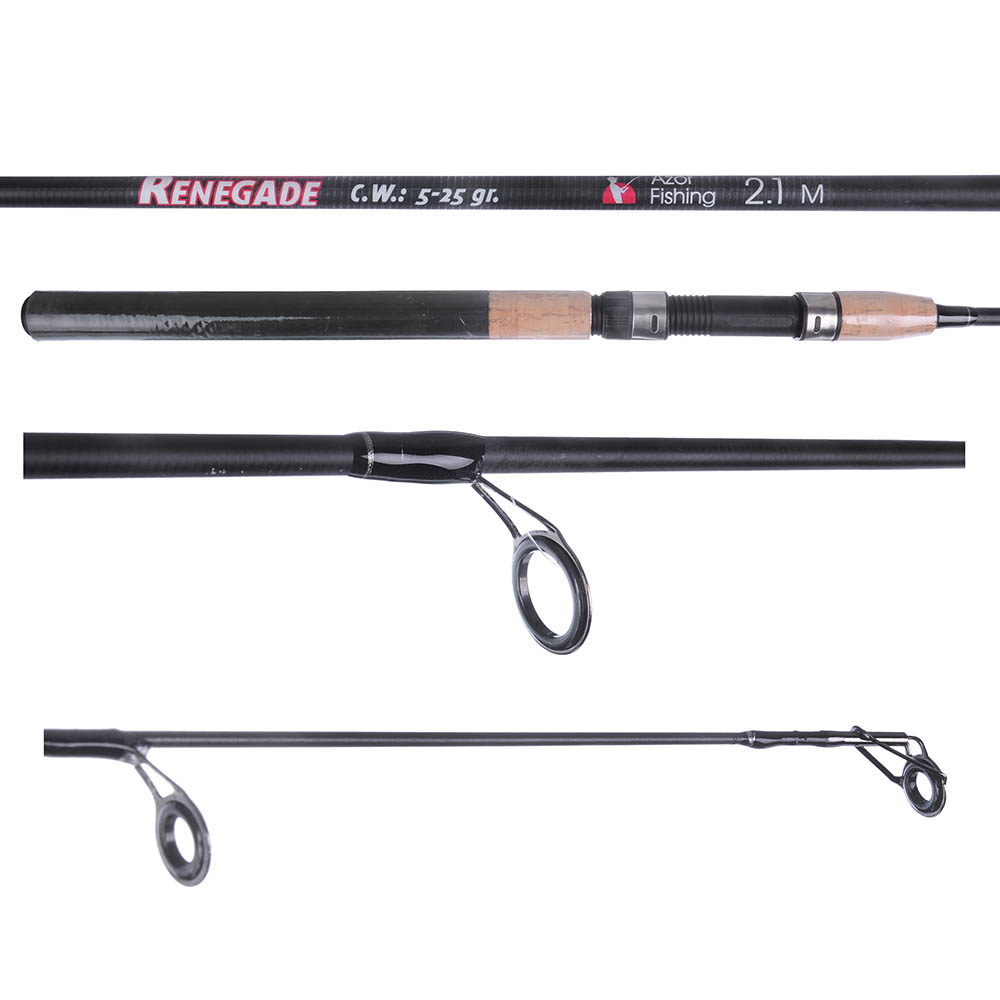 Спиннинг "Ренегад" тм AZOR FISHING, штекерный, карбон, 2,1м, тест 5-25гр., арт.№ 149-151