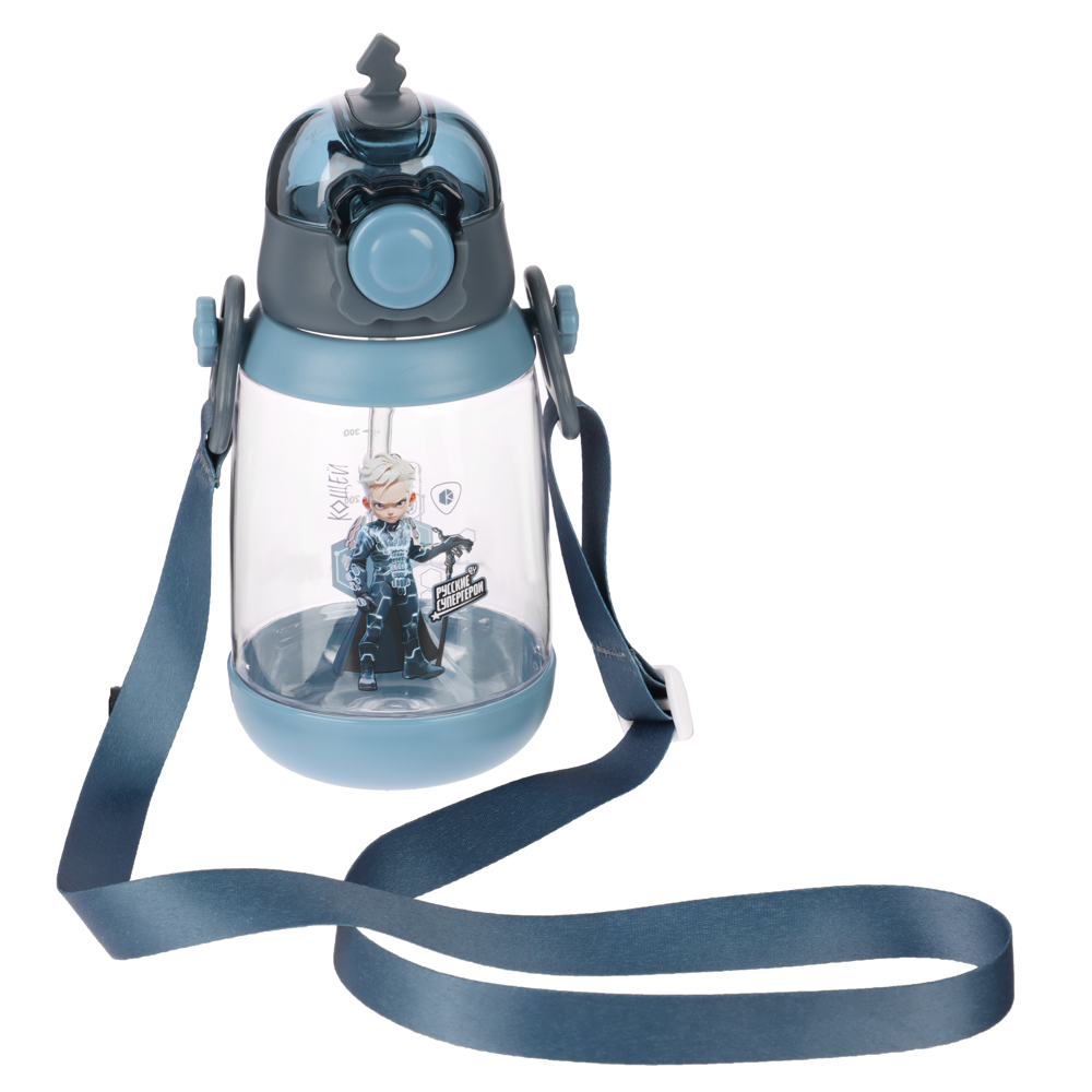 BY Русские Супергерои Бутылка детская с поильником, 8.5x19см,520мл,"Кощей" PC, PP, силикон, арт.№ 088-104