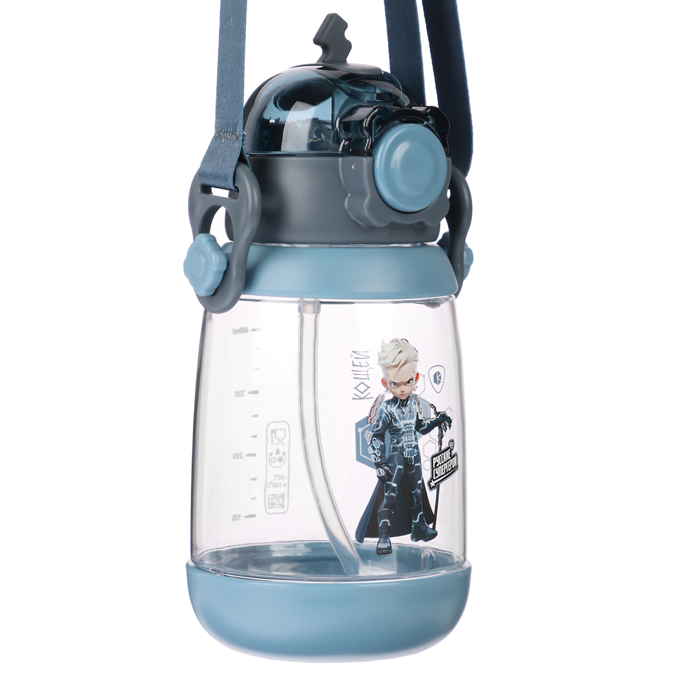 BY Русские Супергерои Бутылка детская с поильником, 8.5x19см,520мл,"Кощей" PC, PP, силикон, арт.№ 088-104