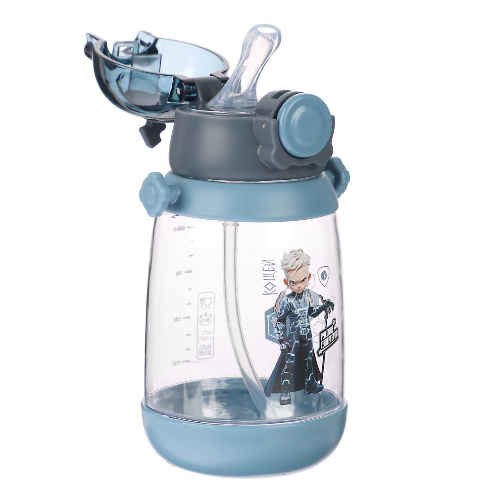 BY Русские Супергерои Бутылка детская с поильником, 8.5x19см,520мл,"Кощей" PC, PP, силикон, арт.№ 088-104