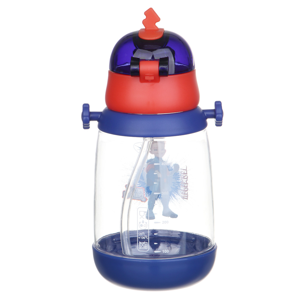 BY Русские Супергерои Бутылка детская с поильником, 8.5x19см,520мл,"Пересвет" PC, PP, силикон, арт.№ 088-105