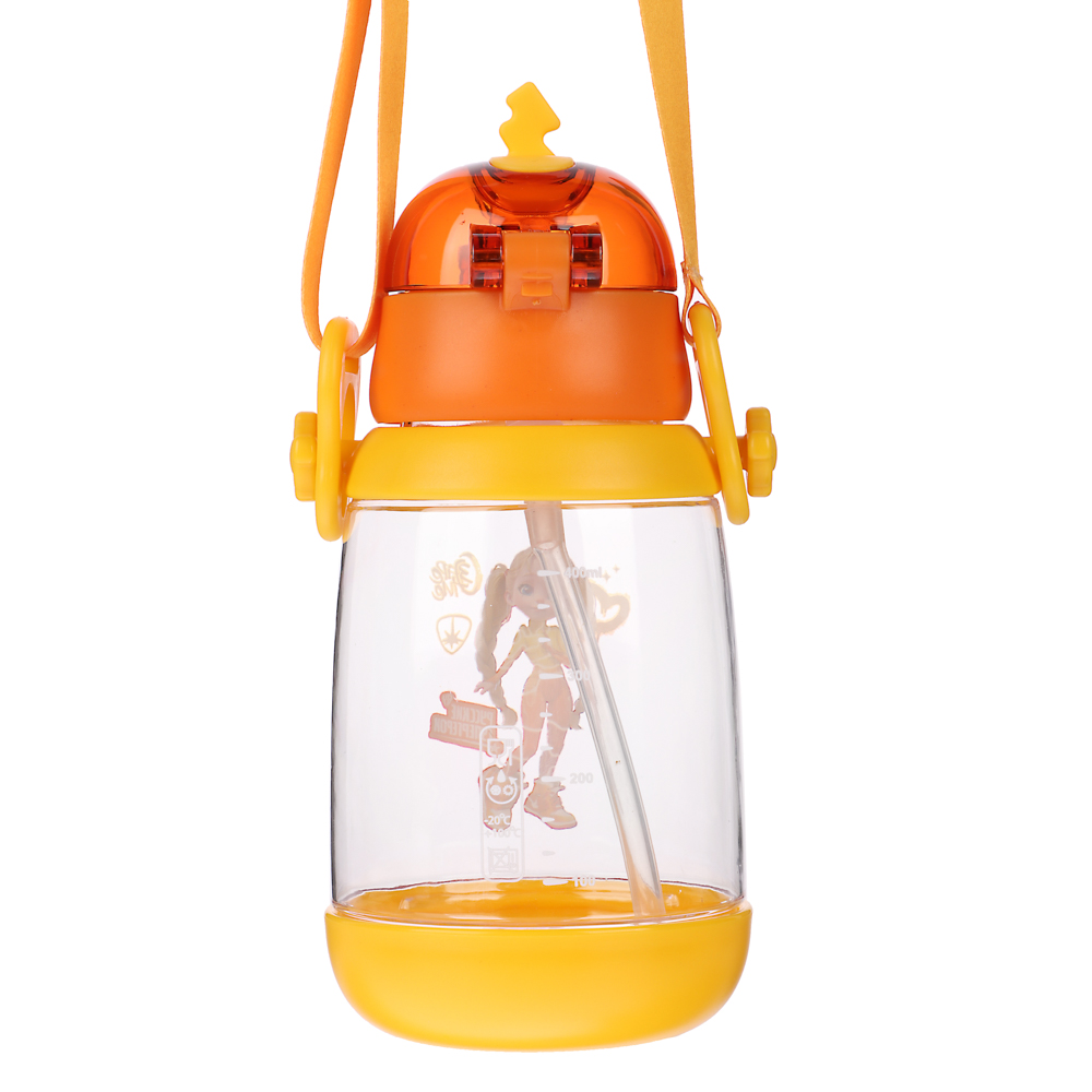 BY Русские Супергерои Бутылка детская с поильником, 8.5x19см,520мл,"Заря" PC, PP, силикон, арт.№ 088-106