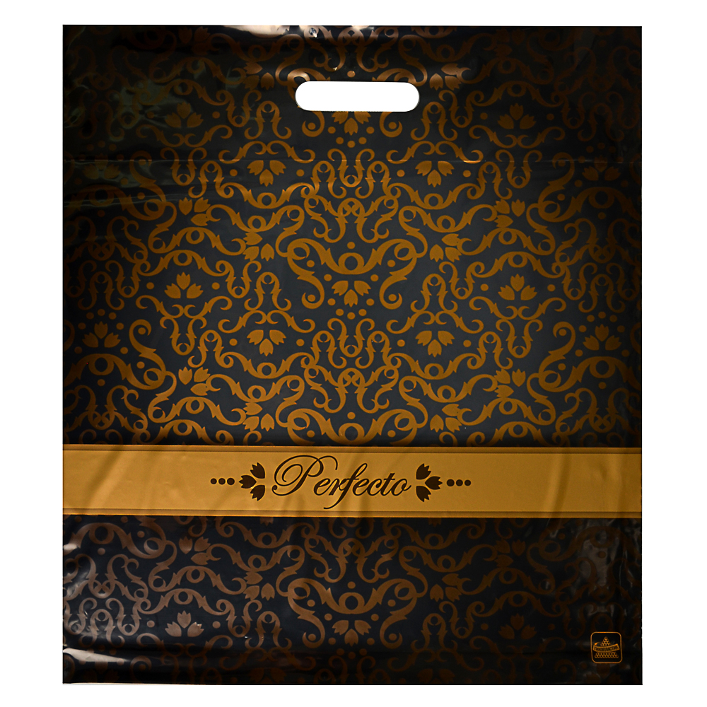 Пакет ПВД Серия Перфекто с вырубной ручкой, XL 42х48см, 90мкм, 5 дизайнов, арт.№ 507-870