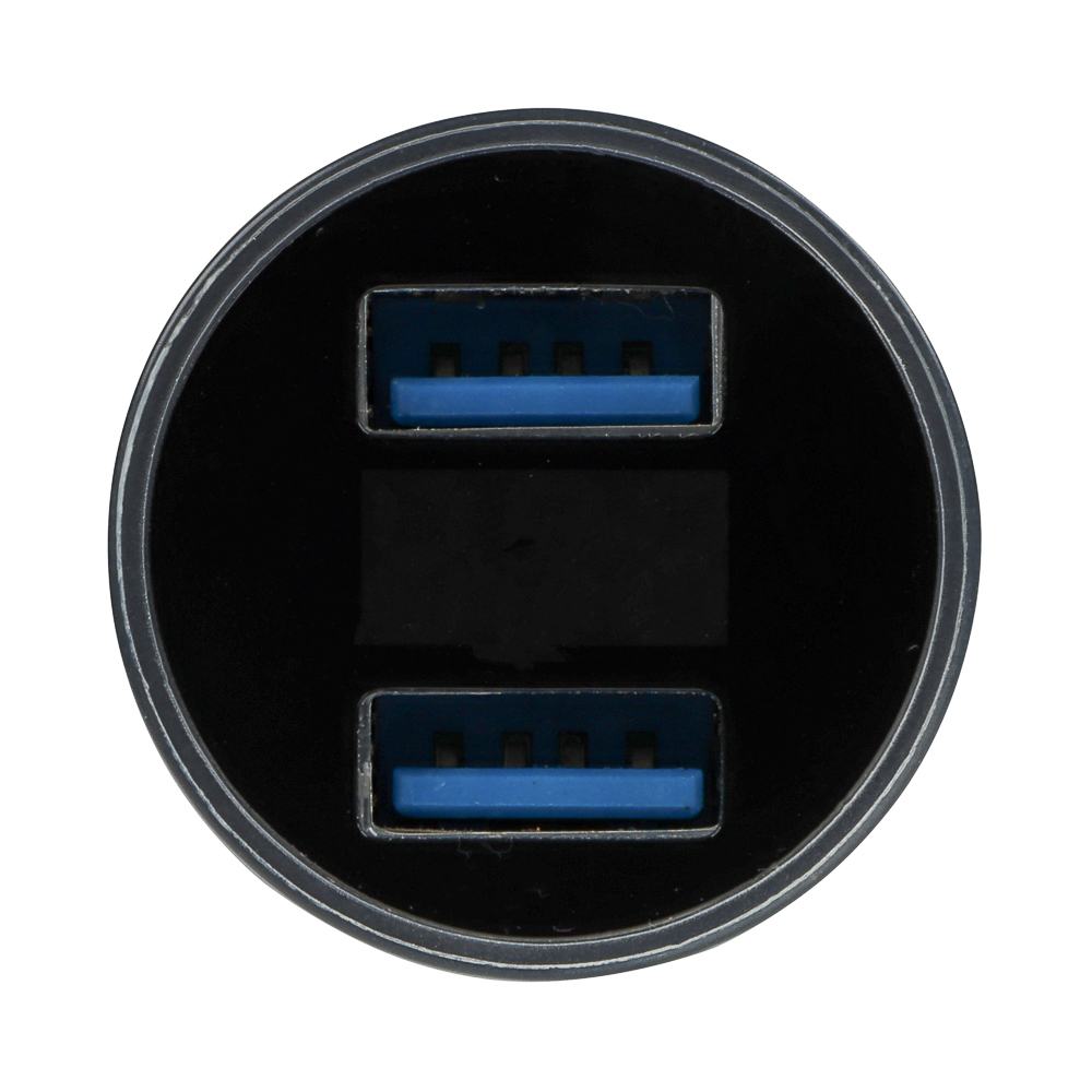 ЕРМАК Зарядное устройство в авто с дисплеем, 2xUSB, 3.1А, 12/24В, пластик, арт.№ 738-024
