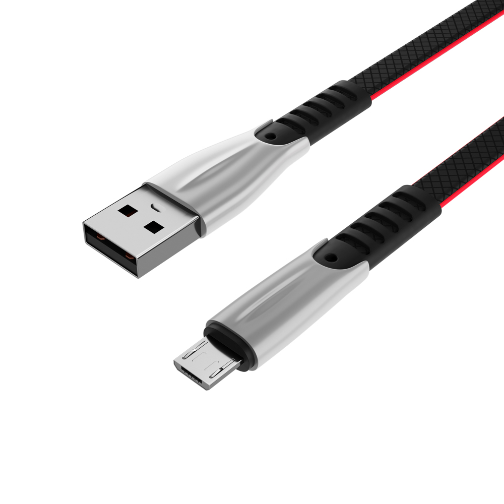 Кабель для зарядки USB(A)-microUSB BY Кобра, 1м, 3А, чёрный, арт.№ 905-043