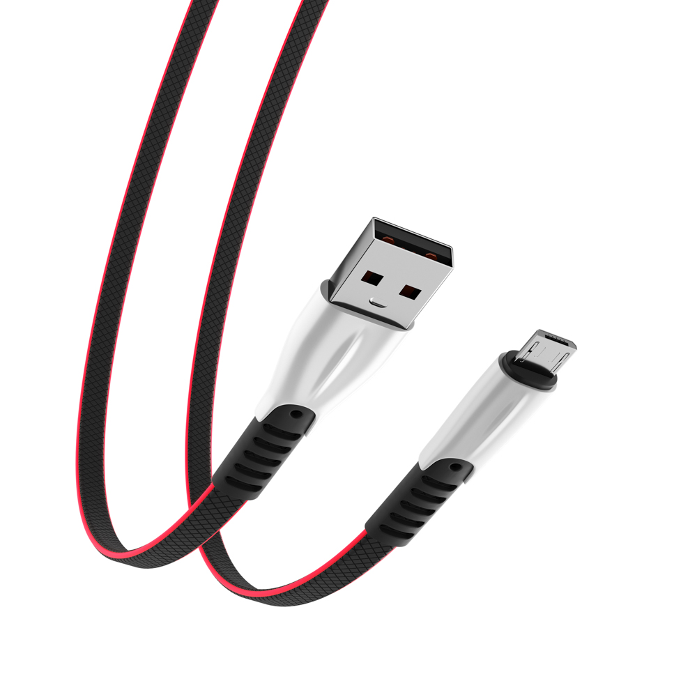 Кабель для зарядки USB(A)-microUSB BY Кобра, 1м, 3А, чёрный, арт.№ 905-043