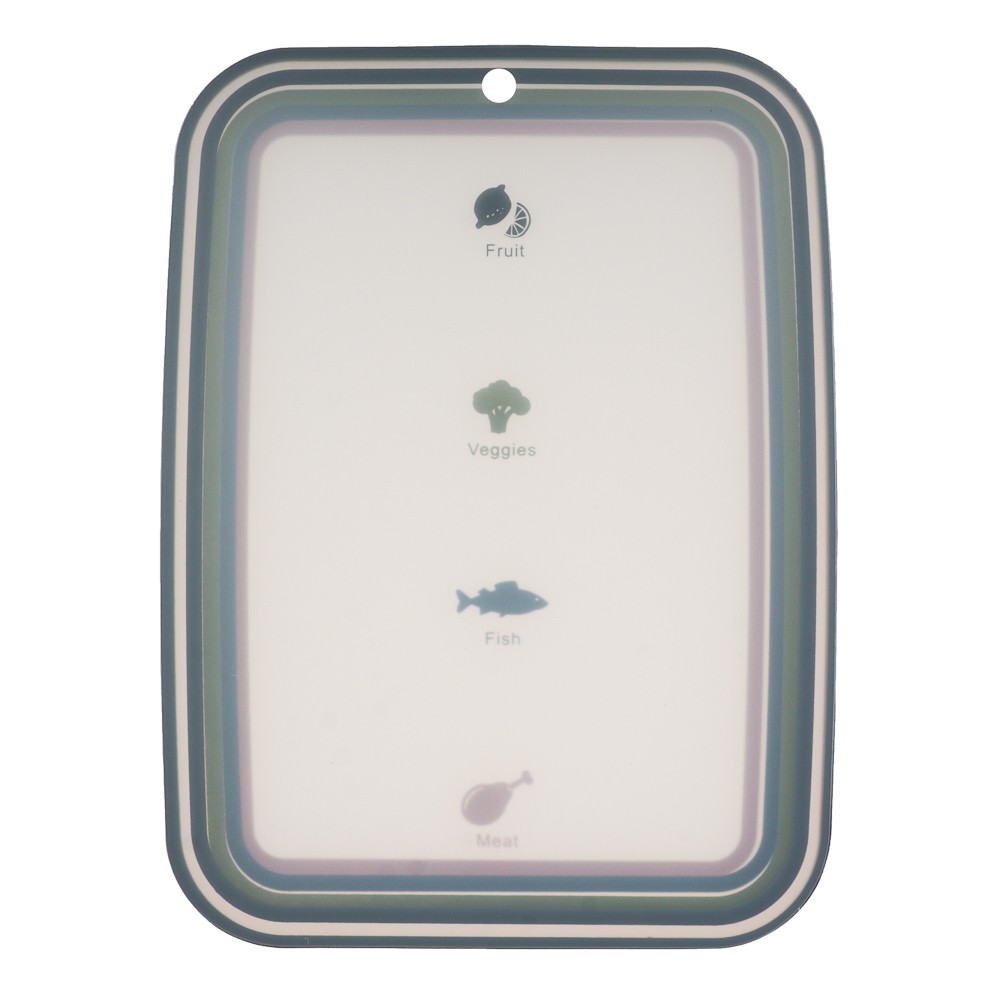 SATOSHI Ривьера Набор досок разделочных гибких 4шт, 28х21см, фрукты\овощи\рыба\мясо, пластик, арт.№ 852-147