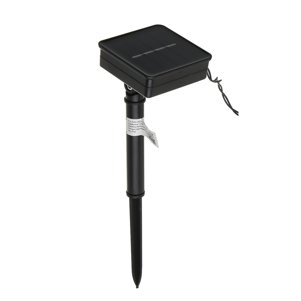 Гирлянда на солн. батар. тм INBLOOM Бабочки,7м, 25LED, шампань, AAA 600mAh Ni-MH, 2 реж., ABS,PVC,PS, арт.№ 381-436