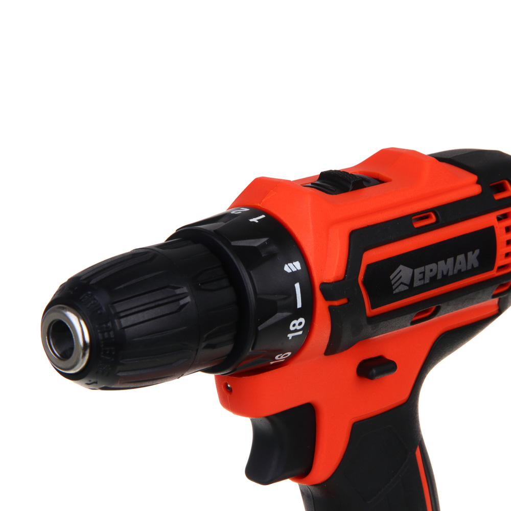 ЕРМАК Дрель-шуруповерт на АКБ 20В, 2,0А Li-ion (1шт), з/у, 0-550 об/мин, 30 H*m,подсветка (ONE), арт.№ 691-045