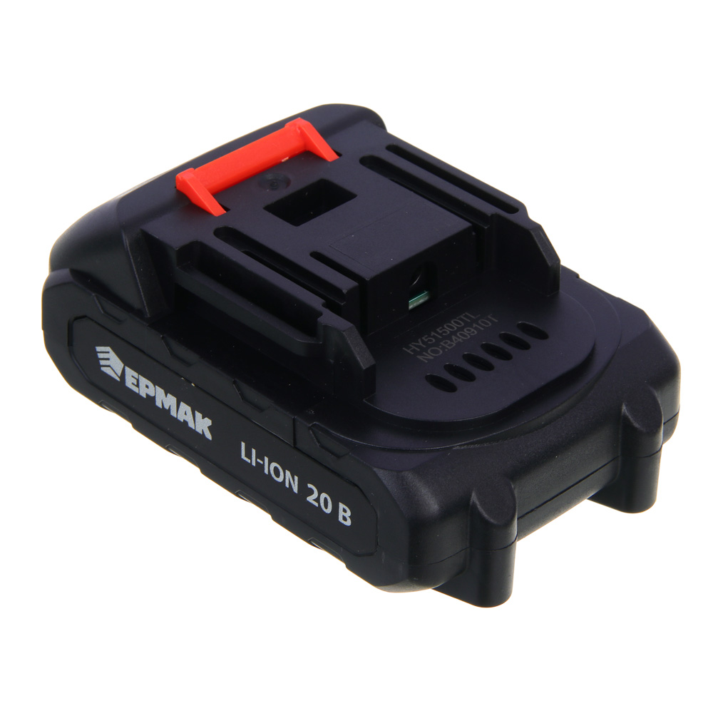 ЕРМАК Дрель-шуруповерт на АКБ 20В, 2,0А Li-ion (1шт), з/у, 0-550 об/мин, 30 H*m,подсветка (ONE), арт.№ 691-045