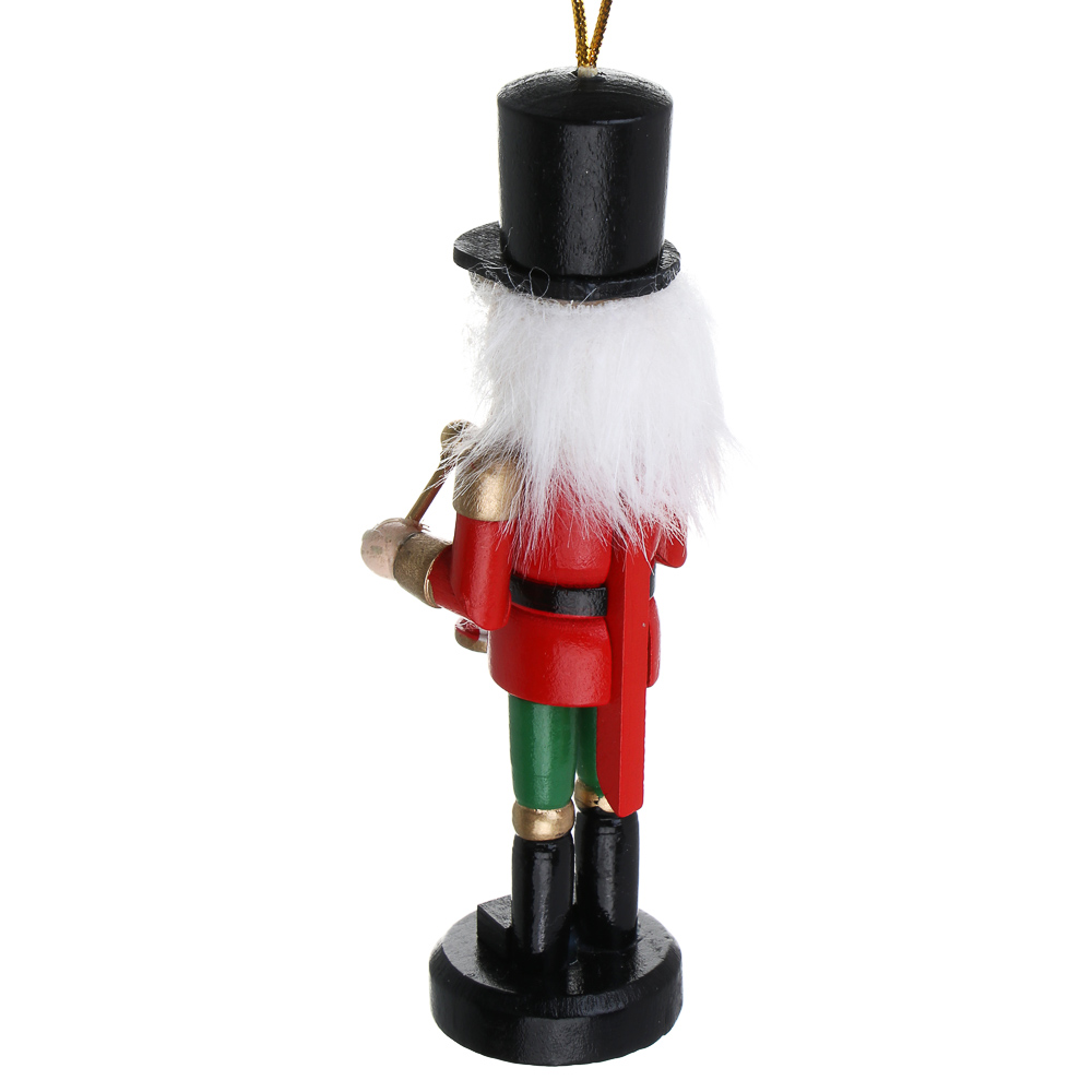 СНОУ БУМ Подвеска декоративная "Щелкунчик" 4,2x3,5x13см, МДФ, 6 дизайнов, арт.№ 396-223