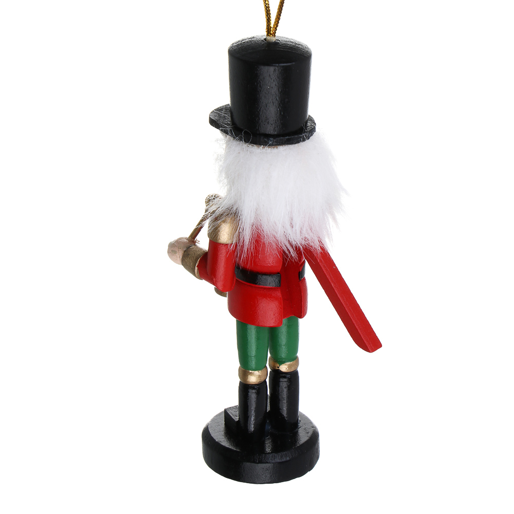 СНОУ БУМ Подвеска декоративная "Щелкунчик" 4,2x3,5x13см, МДФ, 6 дизайнов, арт.№ 396-223