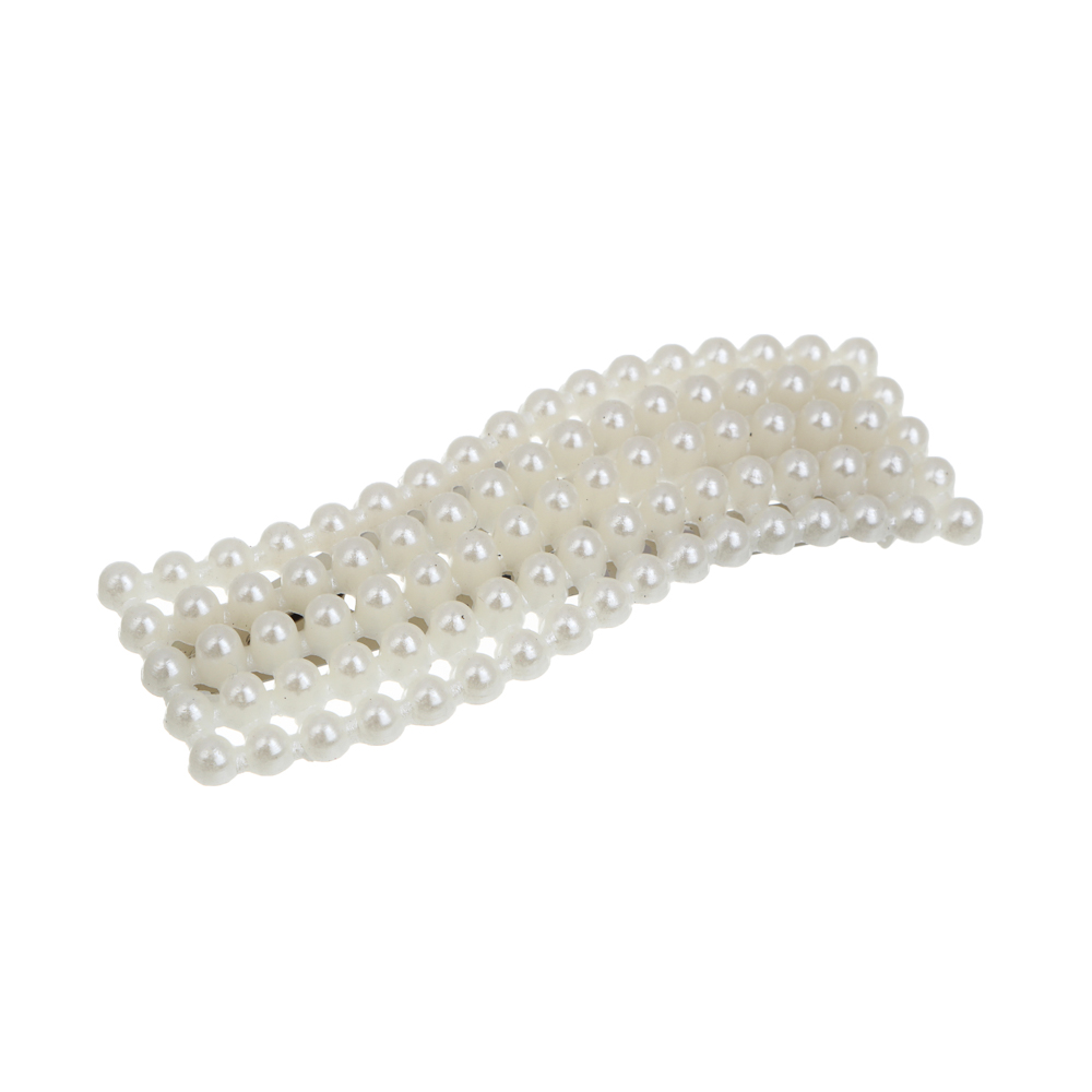 Зажим для волос со стразами 2шт, тм ЮНИLOOK, 6-8см, металл, искусствен. жемчуг, 6 дизайнов, #14, арт.№ 321-410