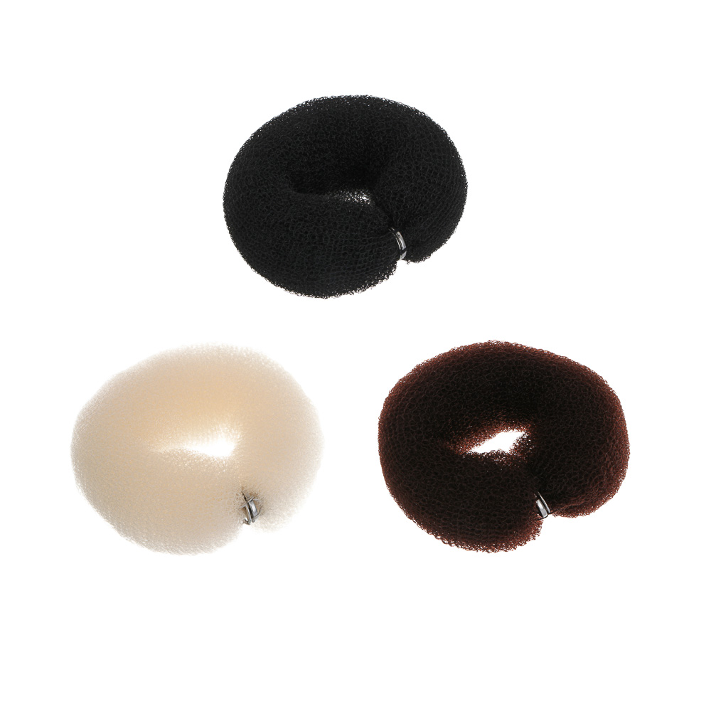 Валик для создания пучка на кнопке, тм ЮНИLOOK, 16-18см, диаметр 4см, нейлон, 3 цвета, #14, арт.№ 323-294