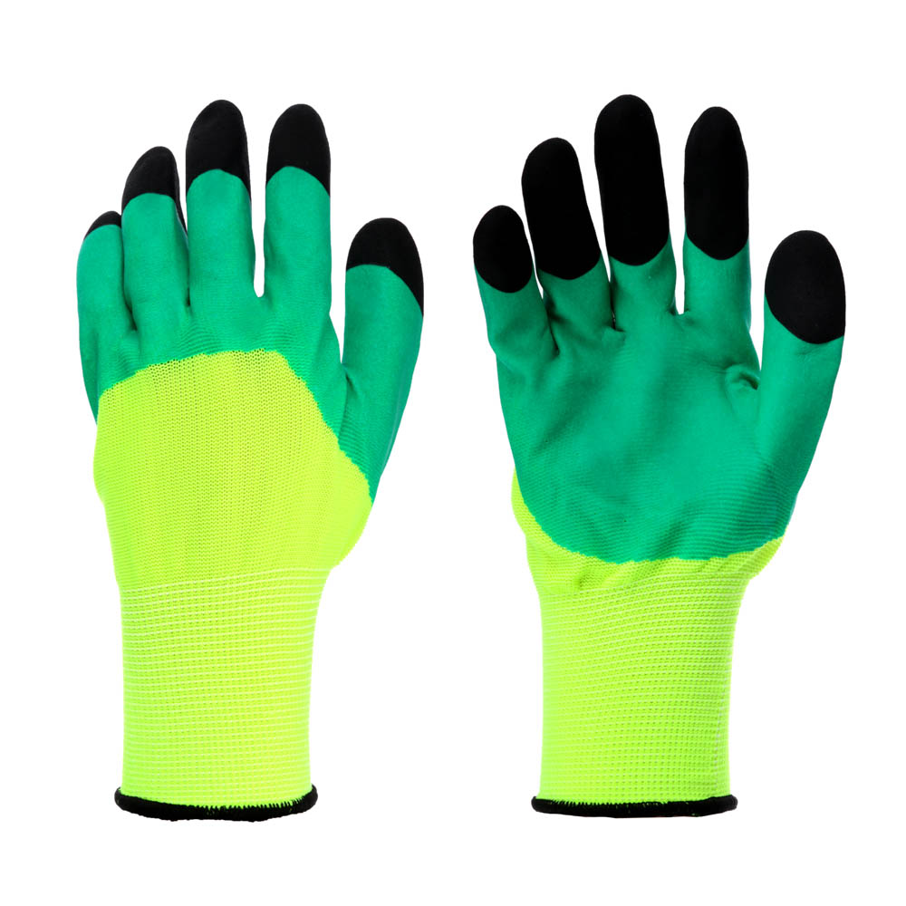 INBLOOM Перчатки садовые нейлоновые со вспененным латексным обливом, 9 размер, 23см, 50г, арт.№ 188-071