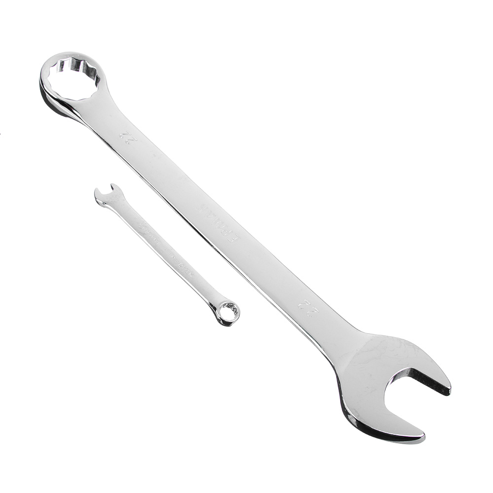 ЕРМАК Набор ключей рожково-накидных, 12 предм., 6-22мм, полированные CRV, пластик холдер, арт.№ 736-098