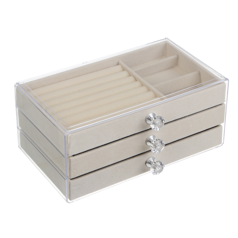 Шкатулка для украшений, 10,5x13,5x23,5 см, ПВХ, 2 цвета, арт.№ 504-953