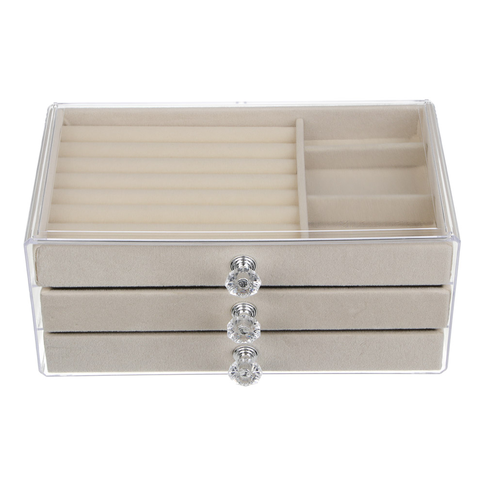 Шкатулка для украшений, 10,5x13,5x23,5 см, ПВХ, 2 цвета, арт.№ 504-953