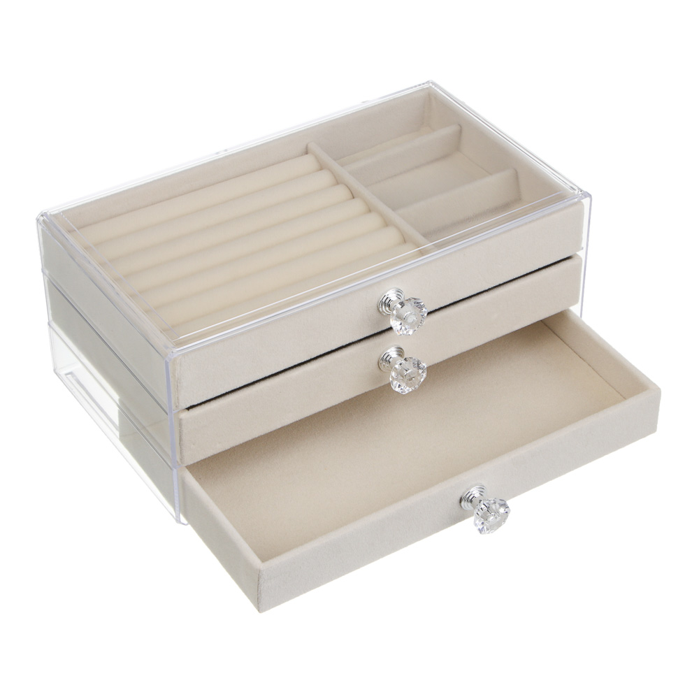 Шкатулка для украшений, 10,5x13,5x23,5 см, ПВХ, 2 цвета, арт.№ 504-953