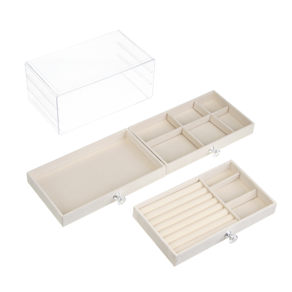 Шкатулка для украшений, 10,5x13,5x23,5 см, ПВХ, 2 цвета, арт.№ 504-953