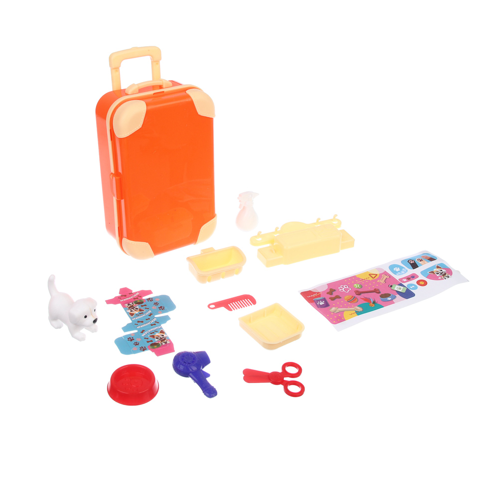 ИГРОЛЕНД Питомец с акс. в чемодане PP, ABS, 10х16х6,5 см, арт.№ 258-089