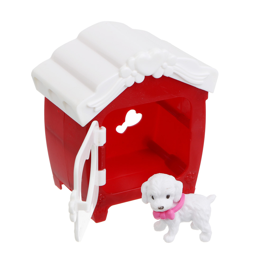 ИГРОЛЕНД Питомец с акс. "Дружок в будке" ABS, PP, 8х5х12 см, 6 диз., арт.№ 258-101