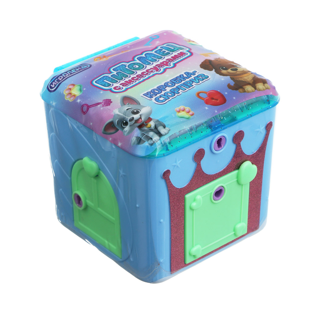 ИГРОЛЕНД Питомец с акс. "Коробка-сюрприз", ABS, 8,8х8,8х8,8 см, 6 диз., арт.№ 258-103