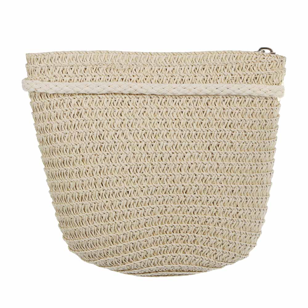 Сумка плетенная с декором на длинном ремне, тм ЮL, 12x6 см, папирус, полиэстер, арт.№ 328-318