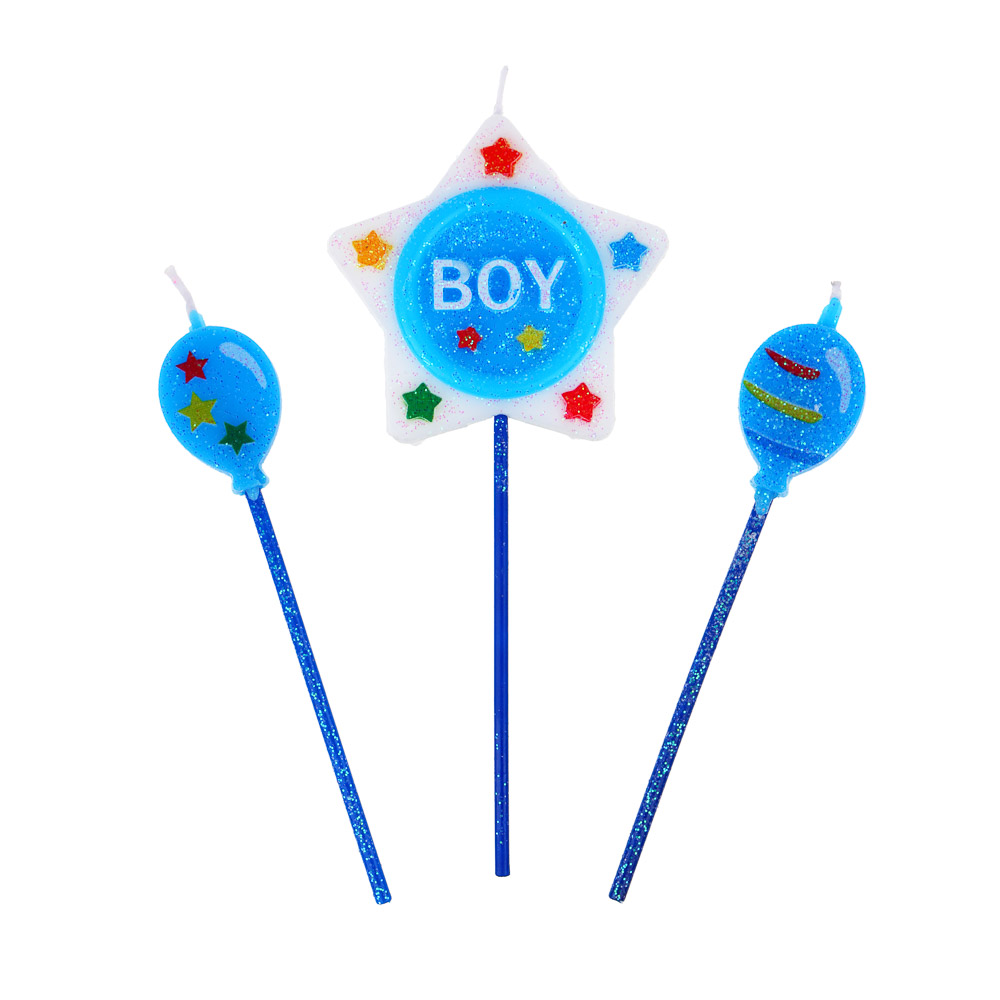 FNtastic Свеча для торта, BOY, GIRL, 16 см, 22 цвета, арт.№ 506-217