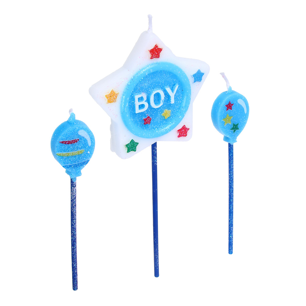 FNtastic Свеча для торта, BOY, GIRL, 16 см, 22 цвета, арт.№ 506-217