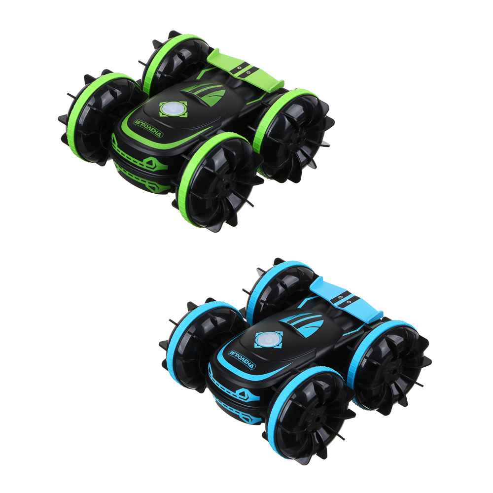 ИГРОЛЕНД Машинка РУ Амфибия управ-е браслет/пульт, АКБ, ABS, 20х10,5х17, 2 цвета, арт.№ 293-152