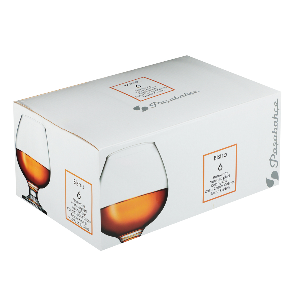 PASABAHCE Набор бокалов для коньяка 6шт 395мл Бистро, стекло, арт.№ 878-283