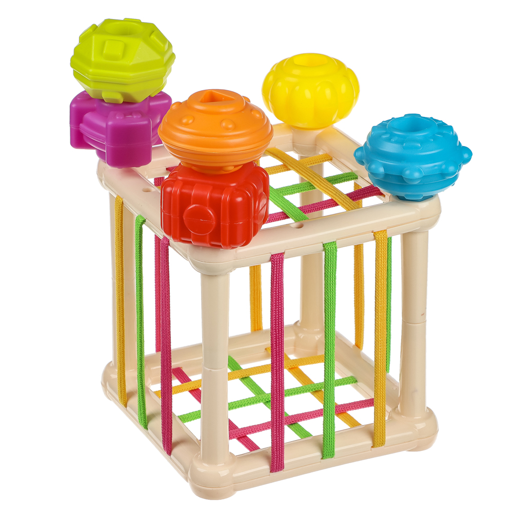 Развивающая игрушка сортер "Бизикуб", PP, ABS, 12,8х12,8х12,, арт.№ 262-541