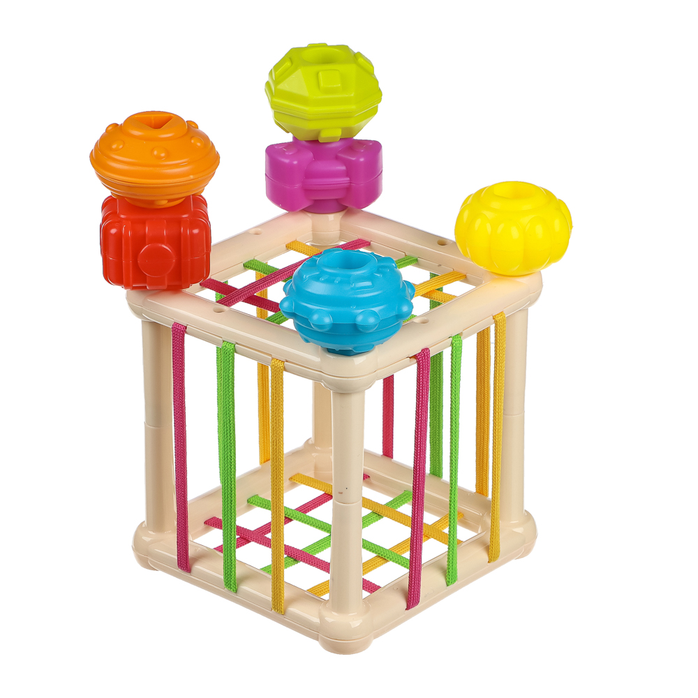 Развивающая игрушка сортер "Бизикуб", PP, ABS, 12,8х12,8х12,, арт.№ 262-541