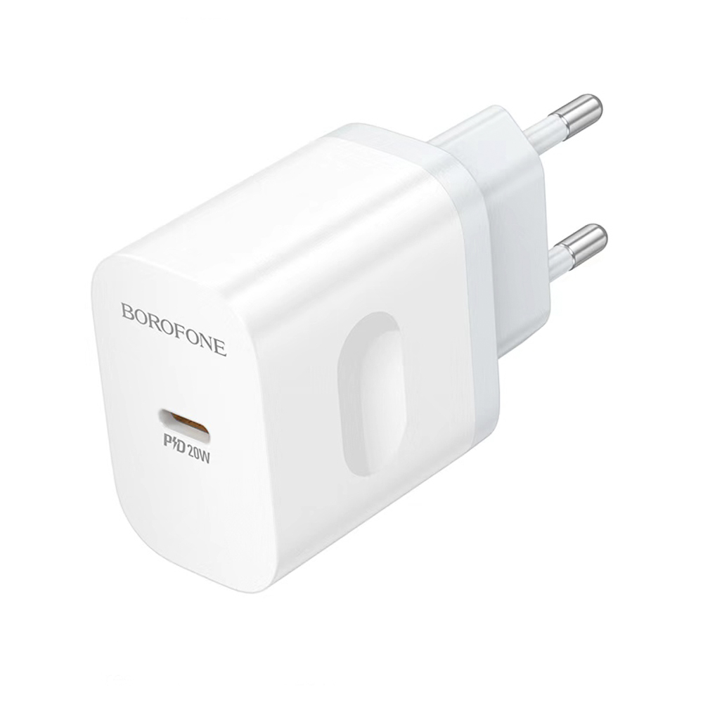Сетевое зарядное устройство BOROFONE модель BA99A, USB-C PD 20 W, цвет: белый, арт.№ 916-319
