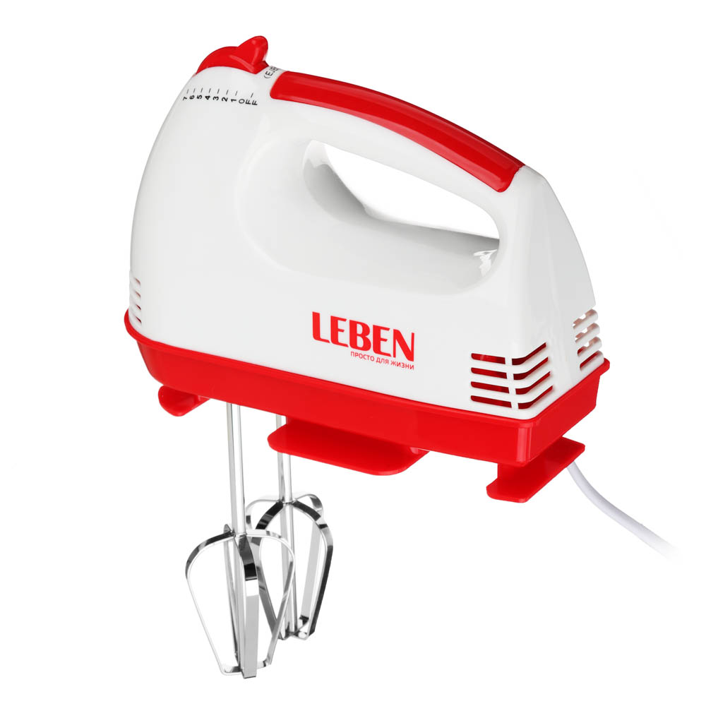 LEBEN Миксер кухонный 100Вт, 7 скоростей, 4 насадки с коробочкой, арт.№ 269-012