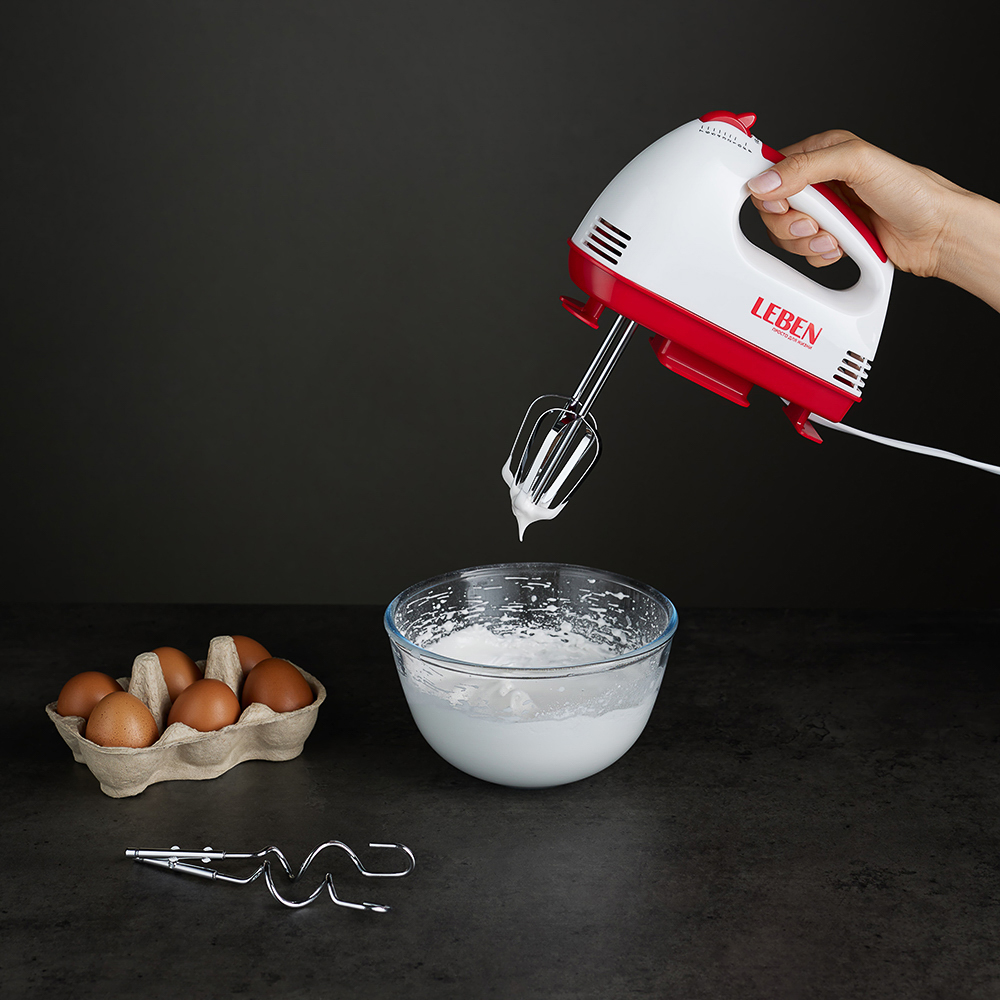 LEBEN Миксер кухонный 100Вт, 7 скоростей, 4 насадки с коробочкой, арт.№ 269-012