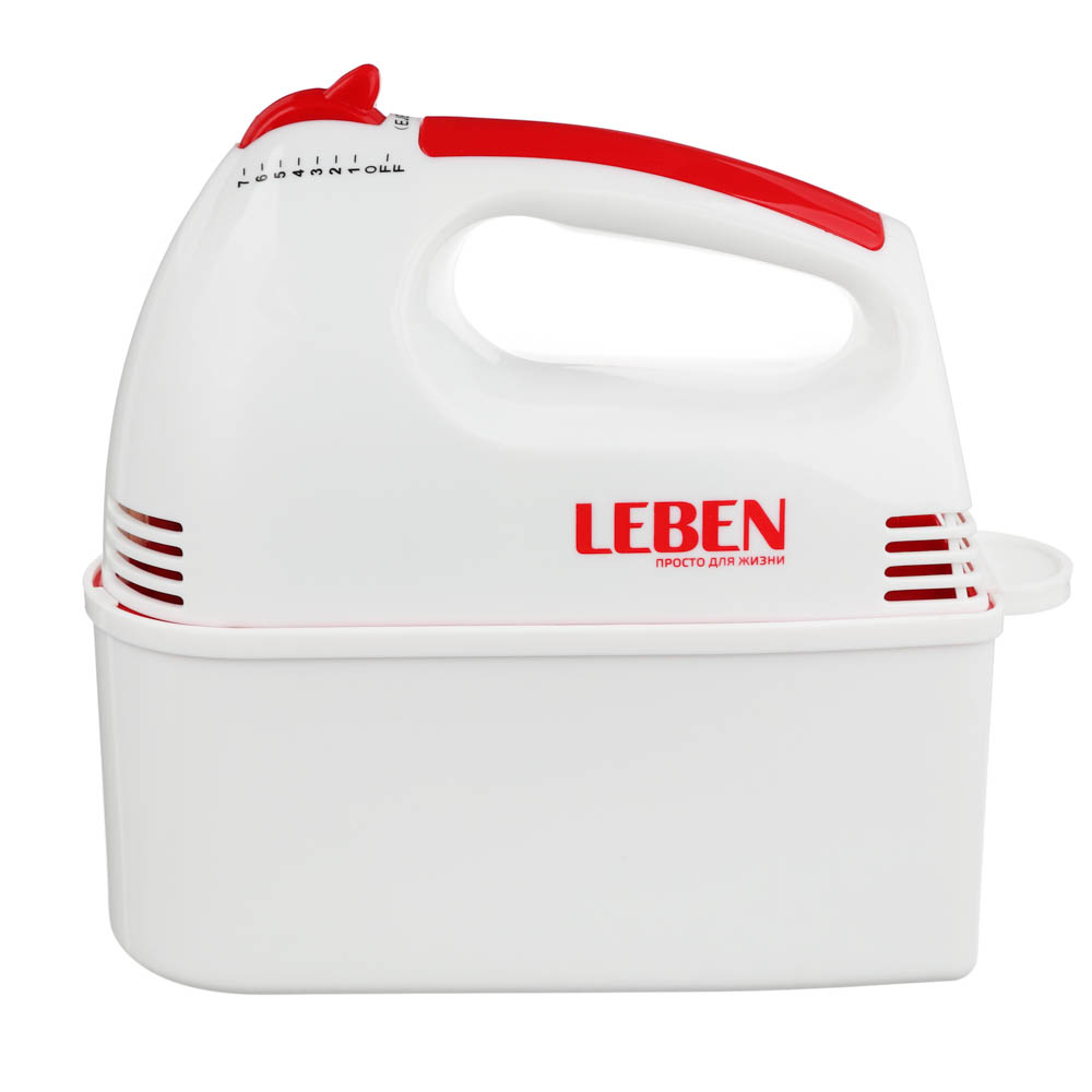 LEBEN Миксер кухонный 100Вт, 7 скоростей, 4 насадки с коробочкой, арт.№ 269-012