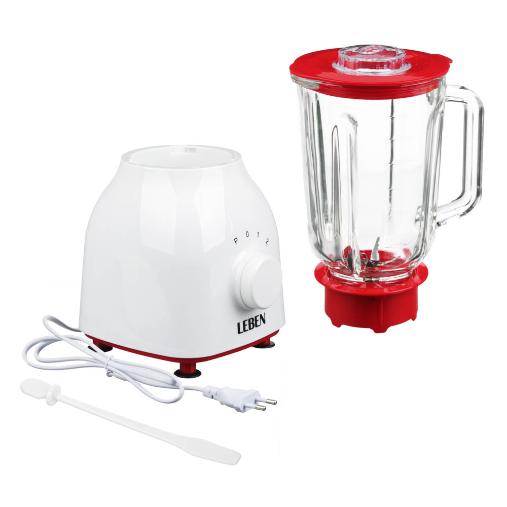 LEBEN Блендер стационарный 1,5 л, колба стекло, 350 Ватт, 2 скорости, арт.№ 269-036
