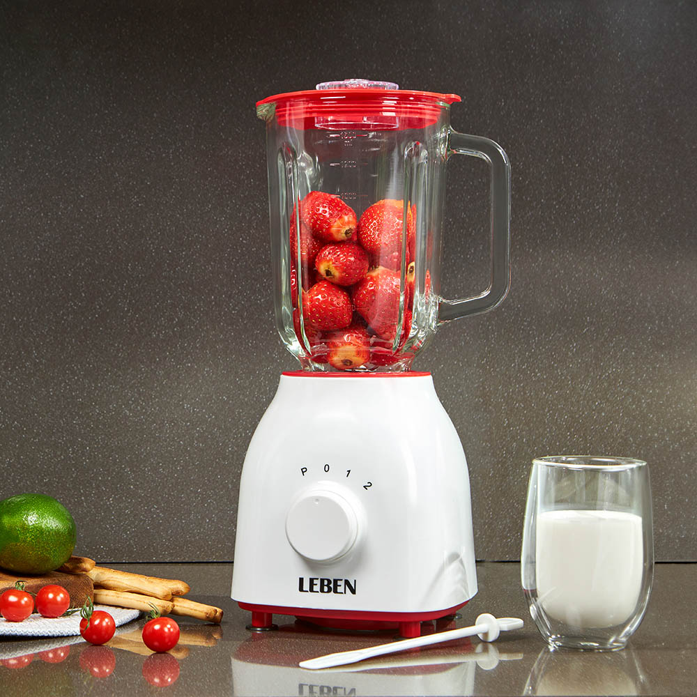LEBEN Блендер стационарный 1,5 л, колба стекло, 350 Ватт, 2 скорости, арт.№ 269-036
