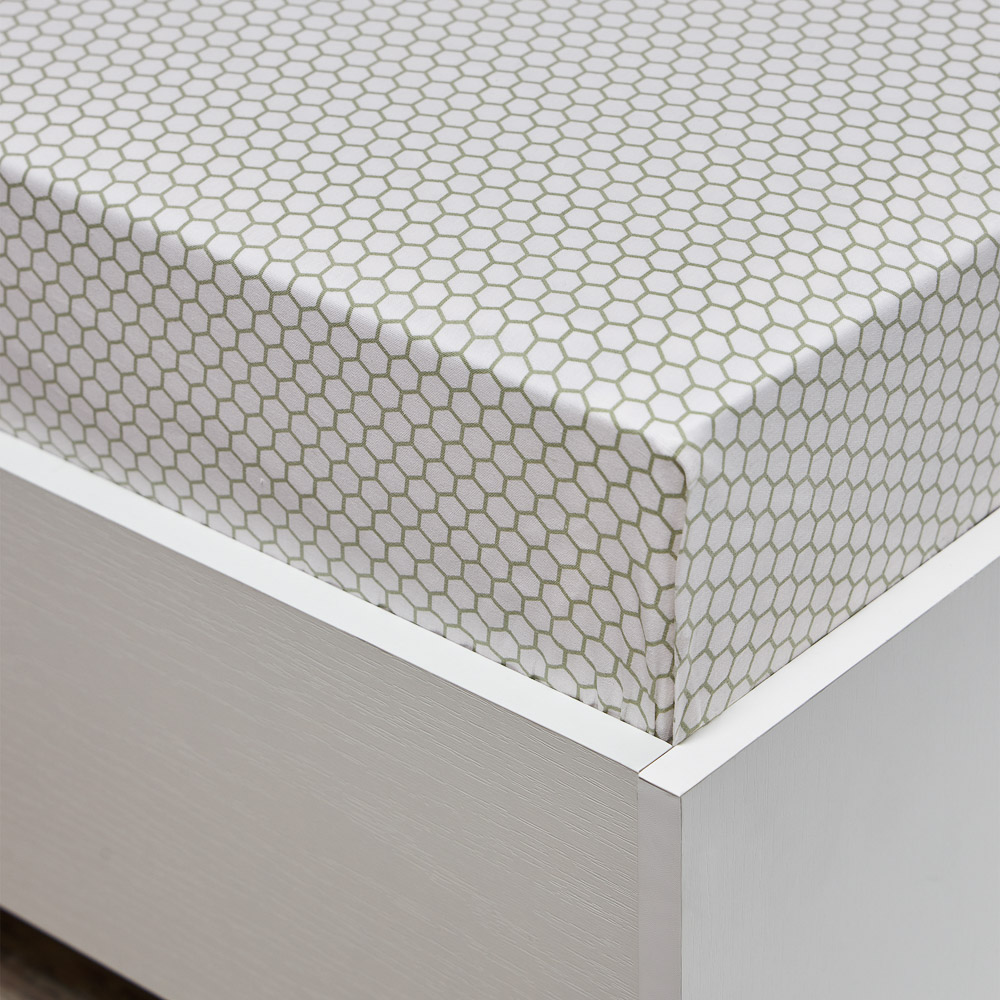 PROVANCE Эвкалипт Простыня на резинке 200х200х20см, 100% хлопок, поплин, зеленый, арт.№ 432-255