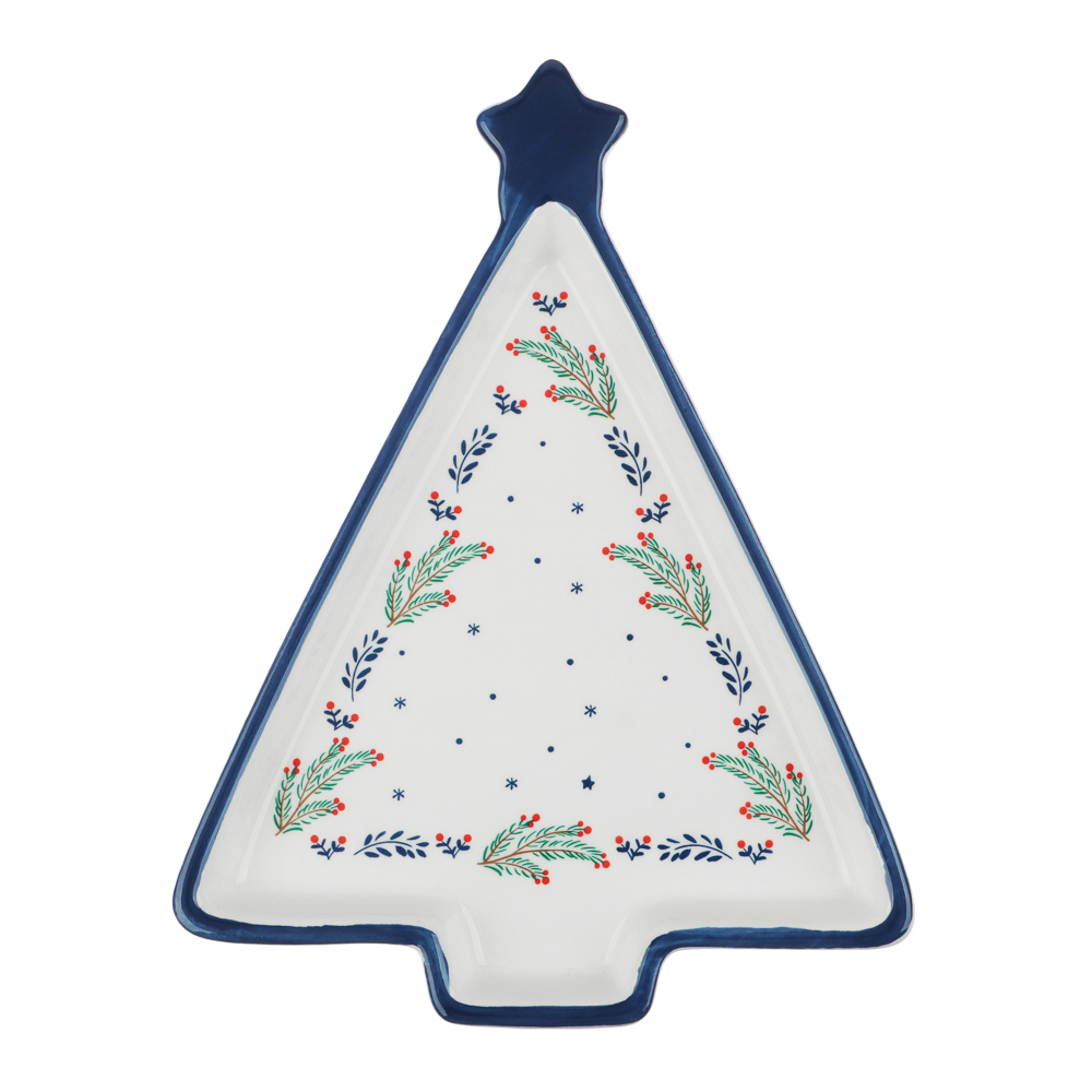 MILLIMI Нордик Блюдо в форме ёлки, 21х16х2,5см, керамика, арт.№ 820-722