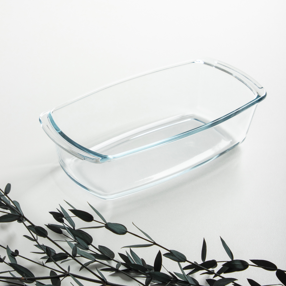 SATOSHI Форма для запекания жаропрочная прямоугольная, с ручками, узкая, стекло, 27х14х7,2см, 1,5л, арт.№ 825-033